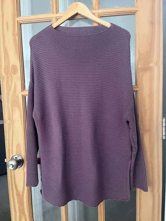 Pact 100% organic cotton sweater tunic size M lilac purple - Picture 2 of 6